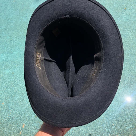 Bailey of Hollywood Ultra Lite Packer Black Wool Fedora L - Picture 4 of 8